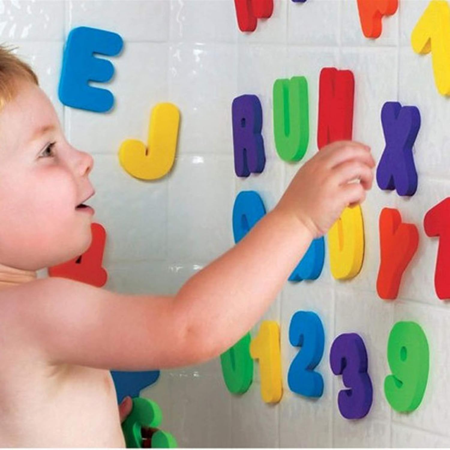 Kids Educational - Alphabet Numbers & More - 36 PCS Baby Bath Toys Foam