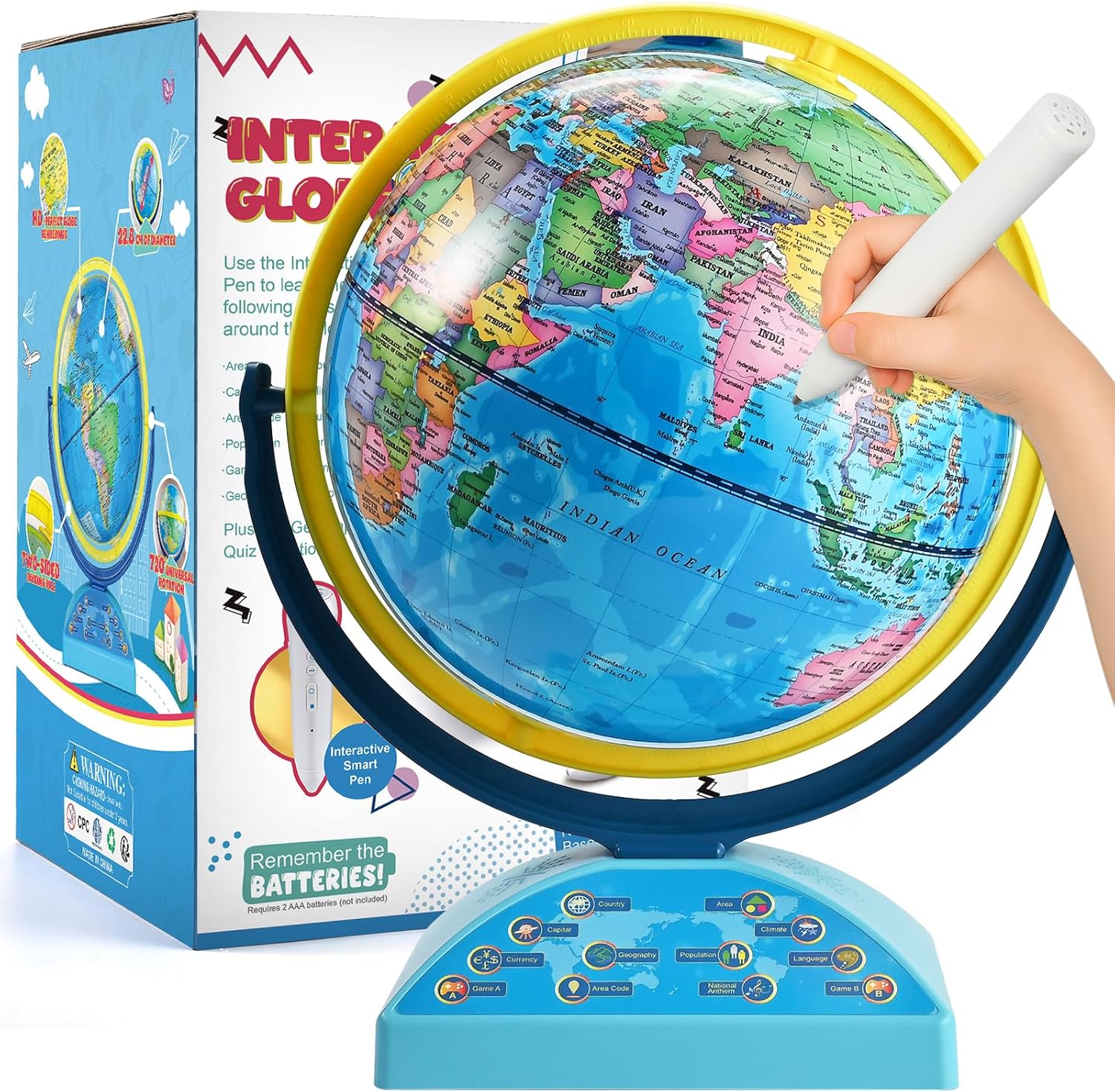 Game Educational For Kids Free - Interactive Globe for Kids Ages 6-12