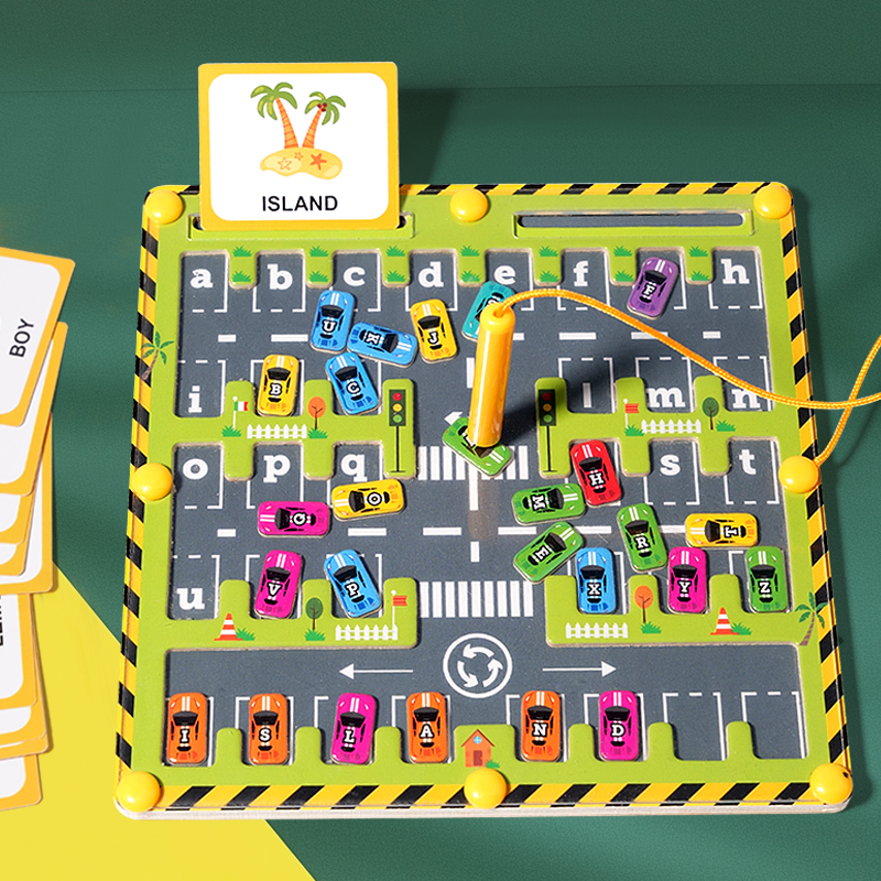 Abc Kids Early Education - Magnetic Car Alphabet Maze Montessori Toys