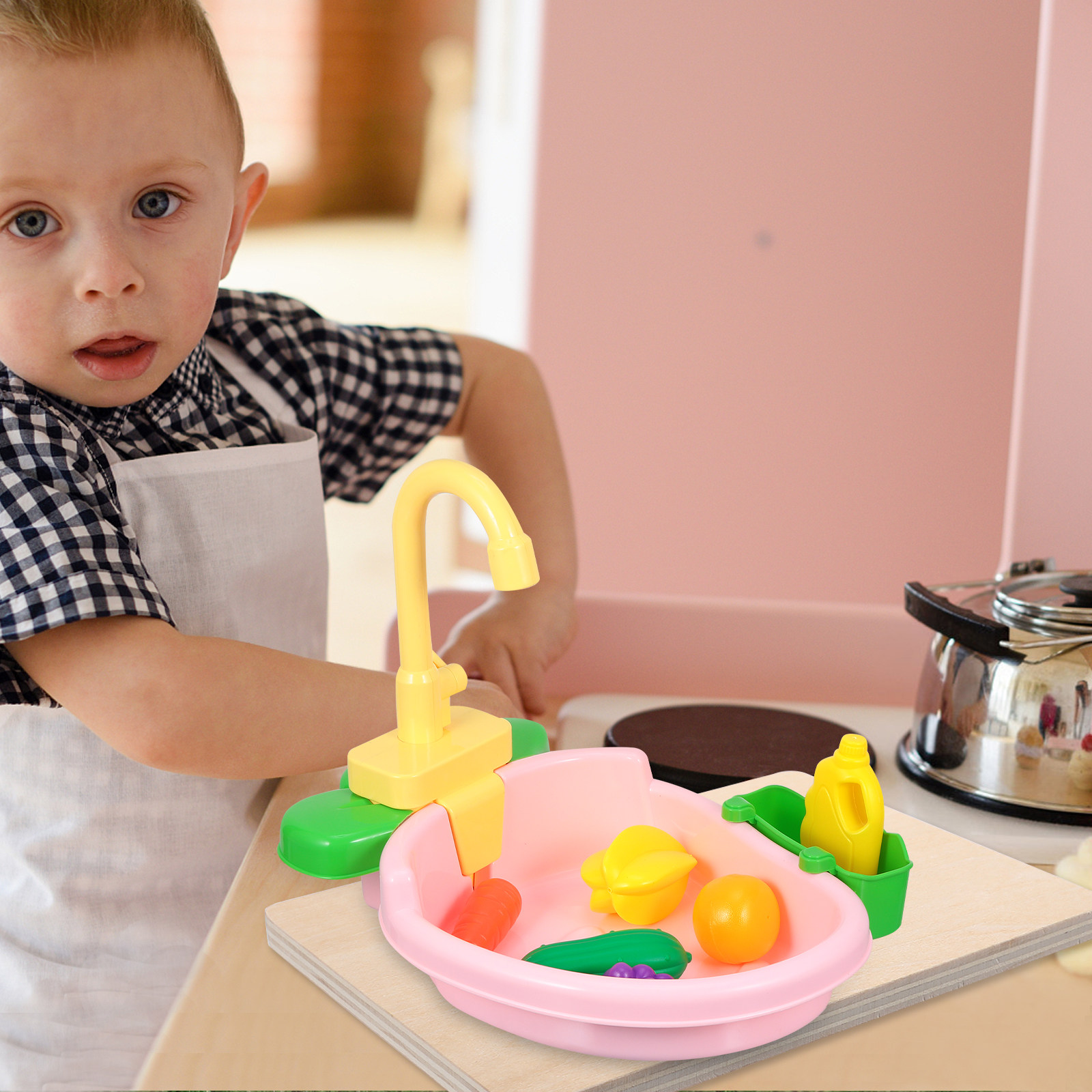 Kids Education Channel - 1Set Dishpan Kitchen Playset Simulation Water