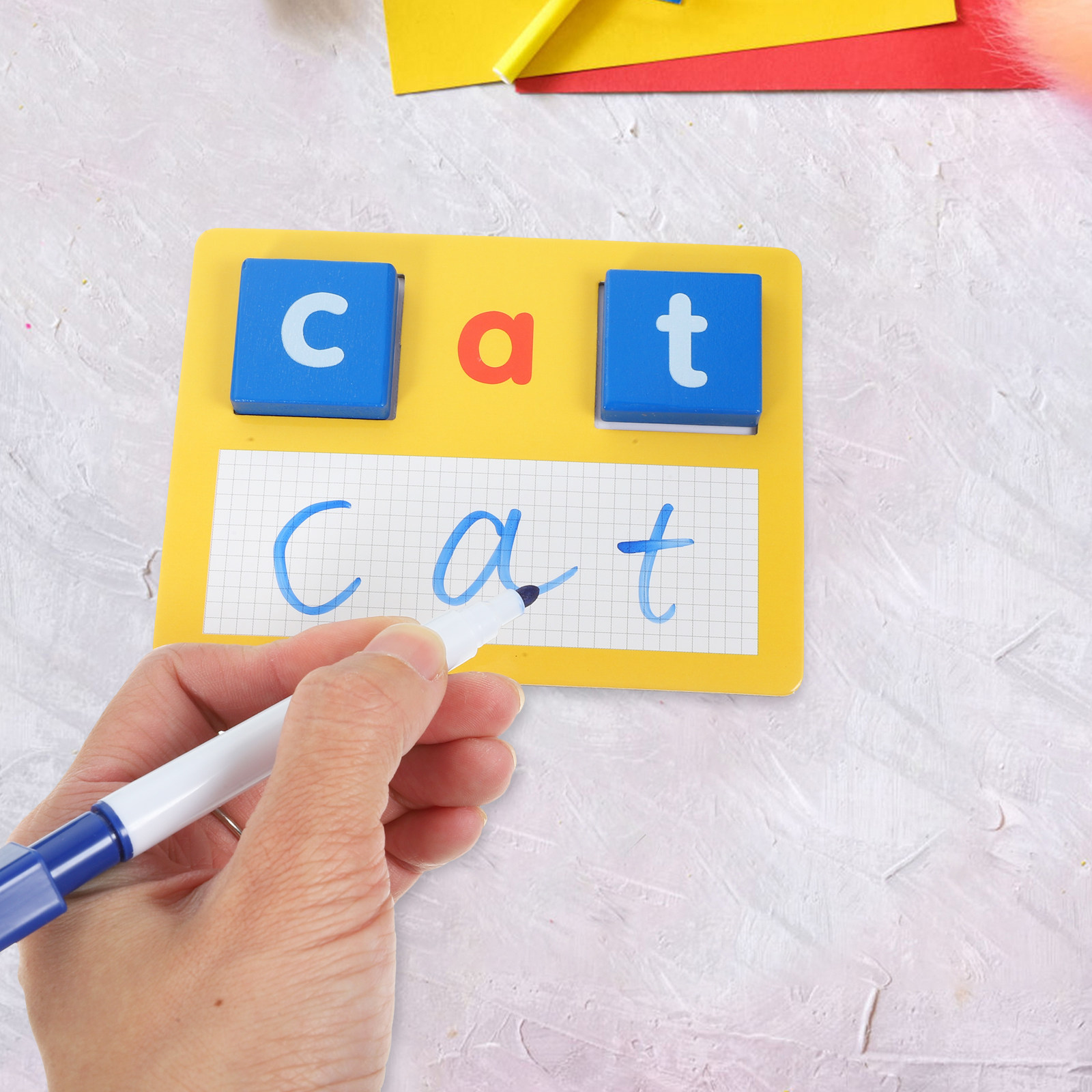 Kids Educational Games Learn English - 1Set Alphabet Spelling Game Educational Blocks