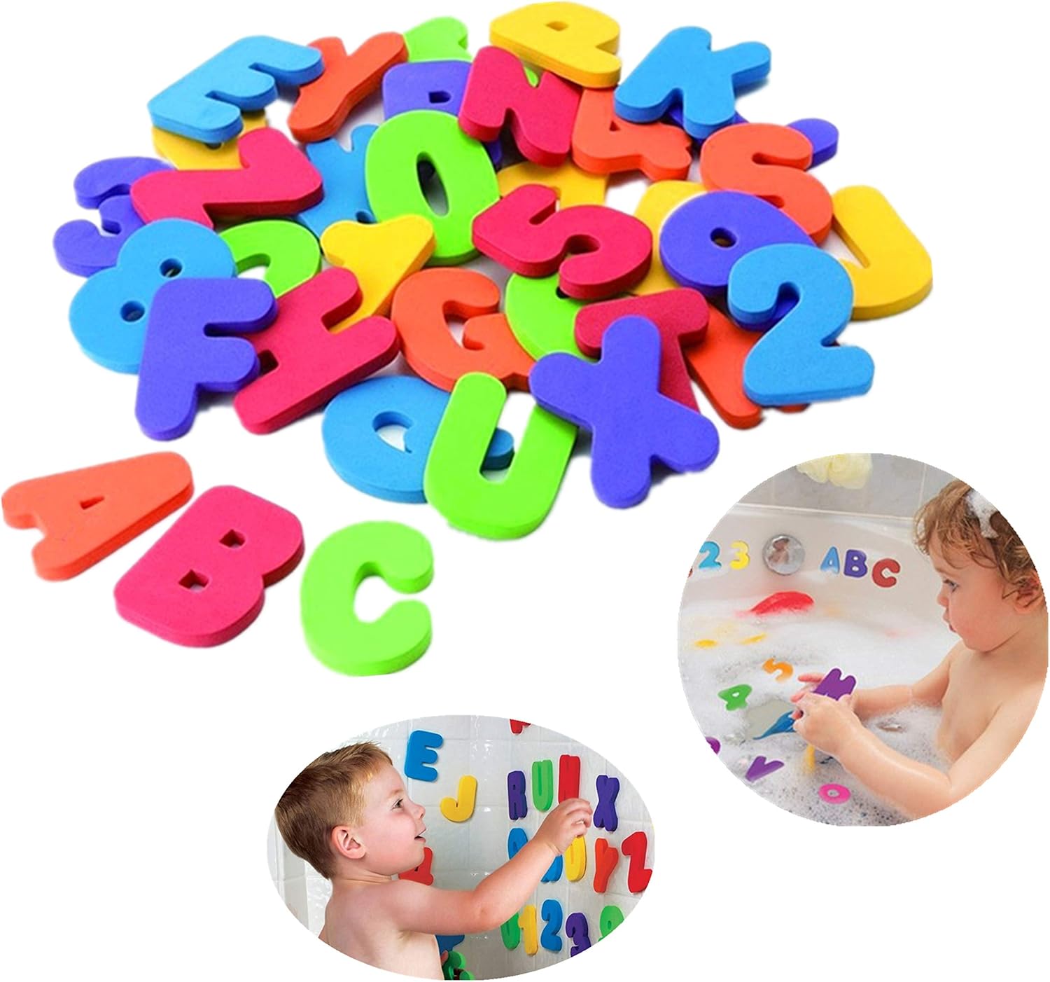 36 PCS Baby Bath Toys Foam Fun - Kids Educational - Alphabet Numbers & More ulasan dan harga