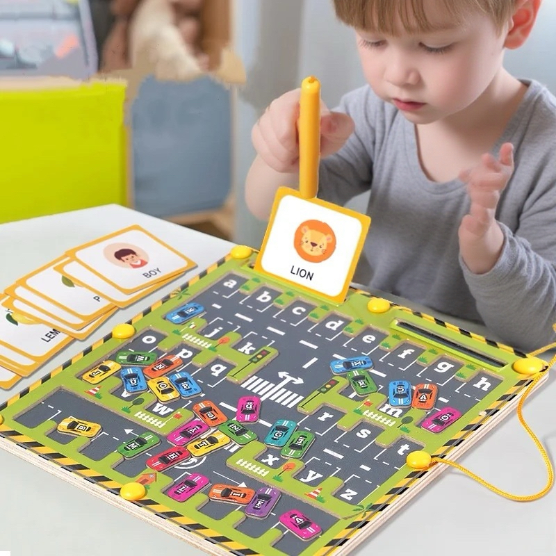Magnetic Car Alphabet Maze Mon - Abc Kids Early Education ulasan dan harga