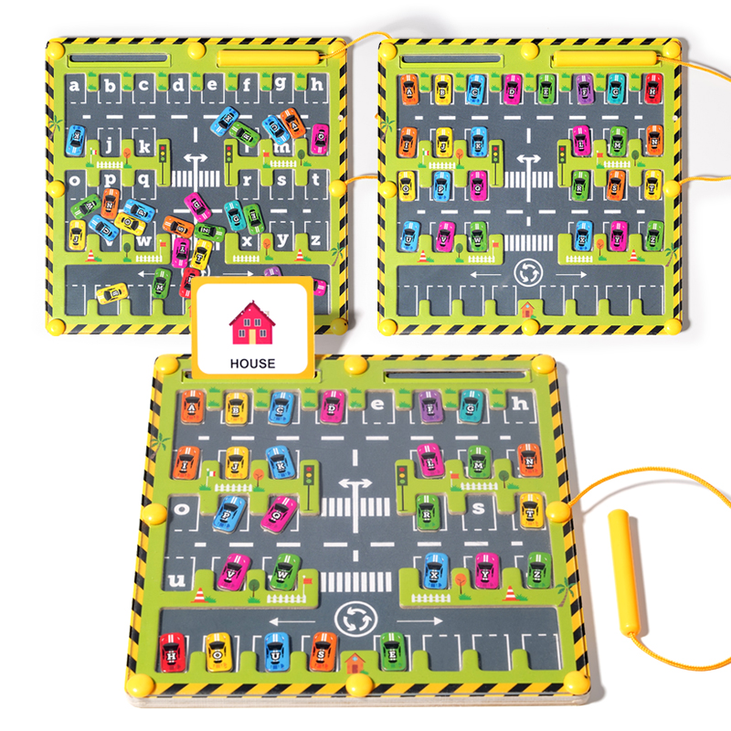 Magnetic Car Alphabet Maze Mon - Abc Kids Early Education ulasan dan harga