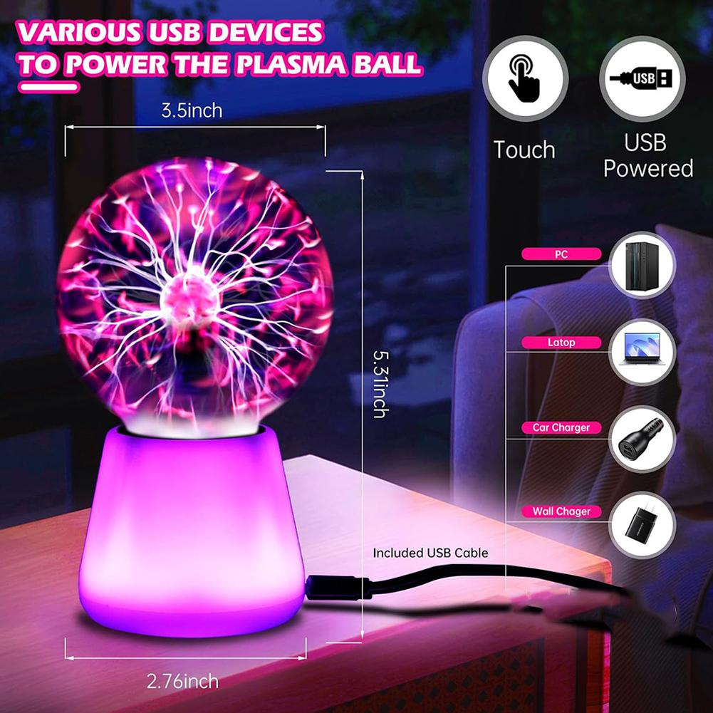 Plasma Ball Lamp Interactive T - Globe Interactive Light ulasan dan harga