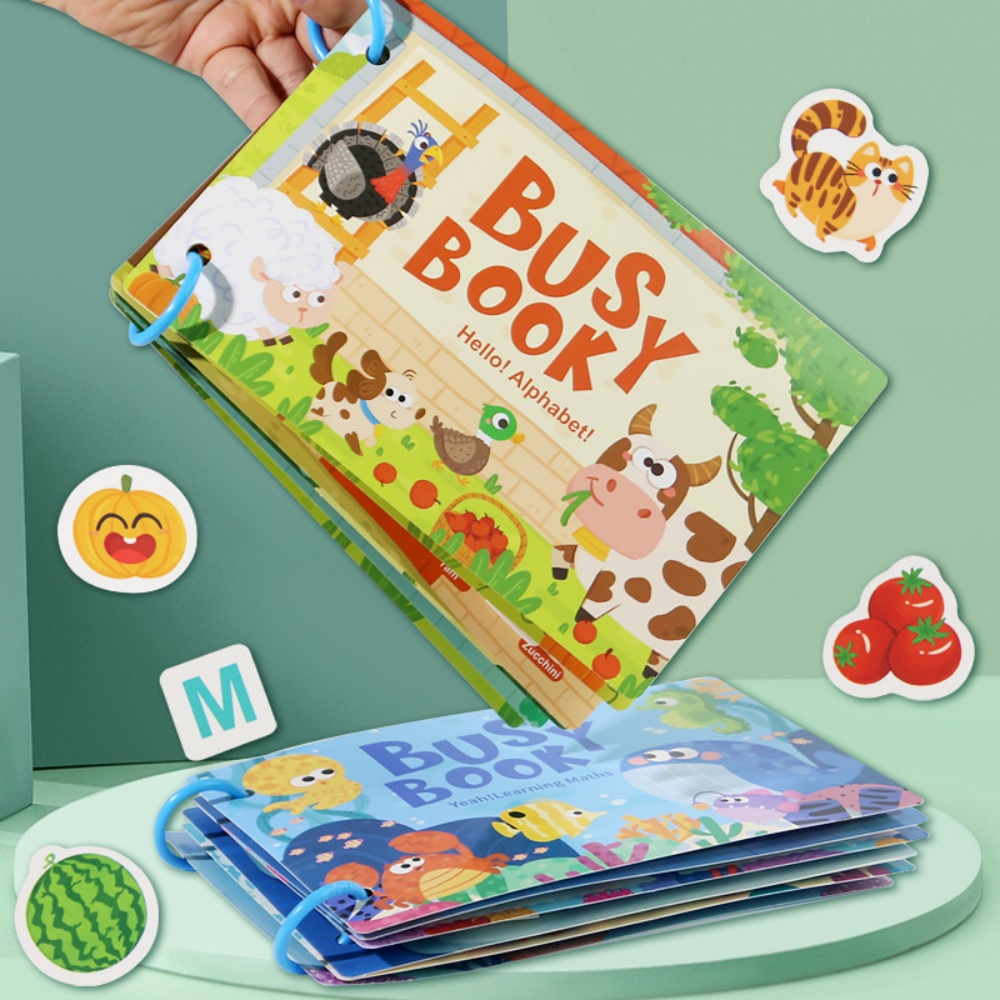 Busy Book Sticker Quiet Book f - Kids Educational Games Learn English ulasan dan harga