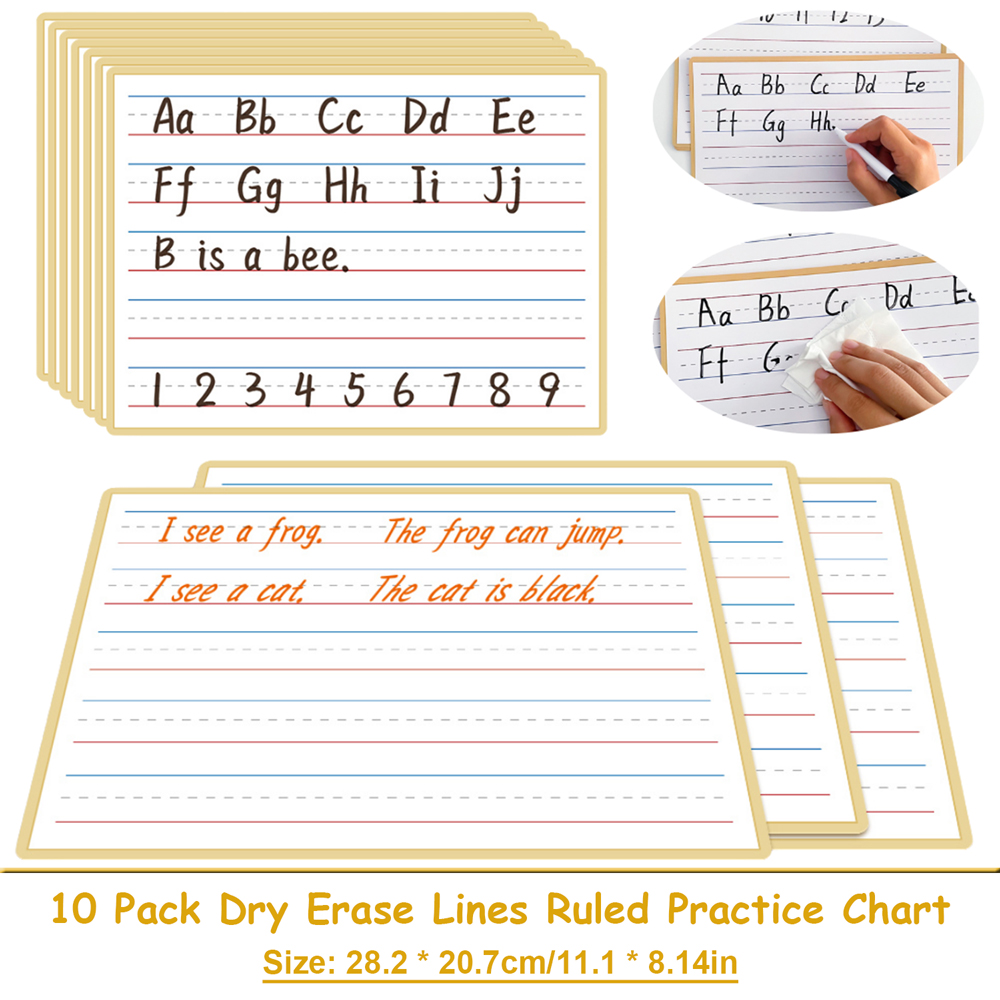 Lines Ruled English Charts for - Kids Educational - Alphabet Numbers & More ulasan dan harga