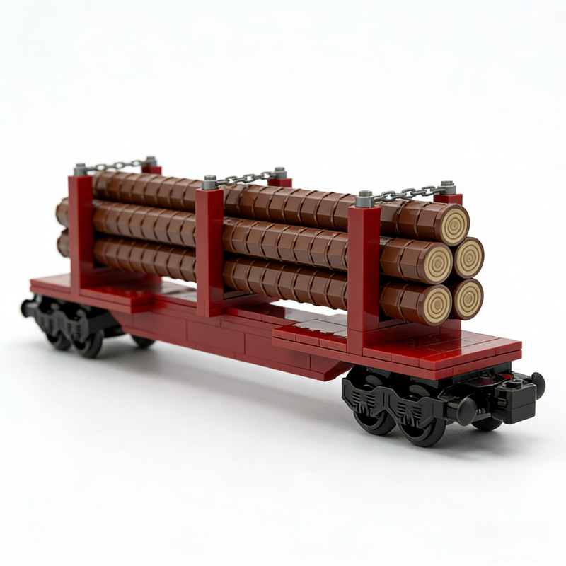 224pcs MOC Skeleton Log Train  - Kids Education Login ulasan dan harga
