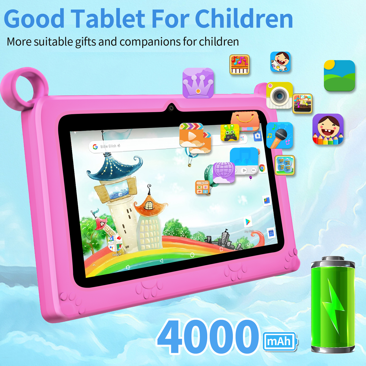 BDF Children's tablet New 7 In - Kids Educational Games Learn English ulasan dan harga