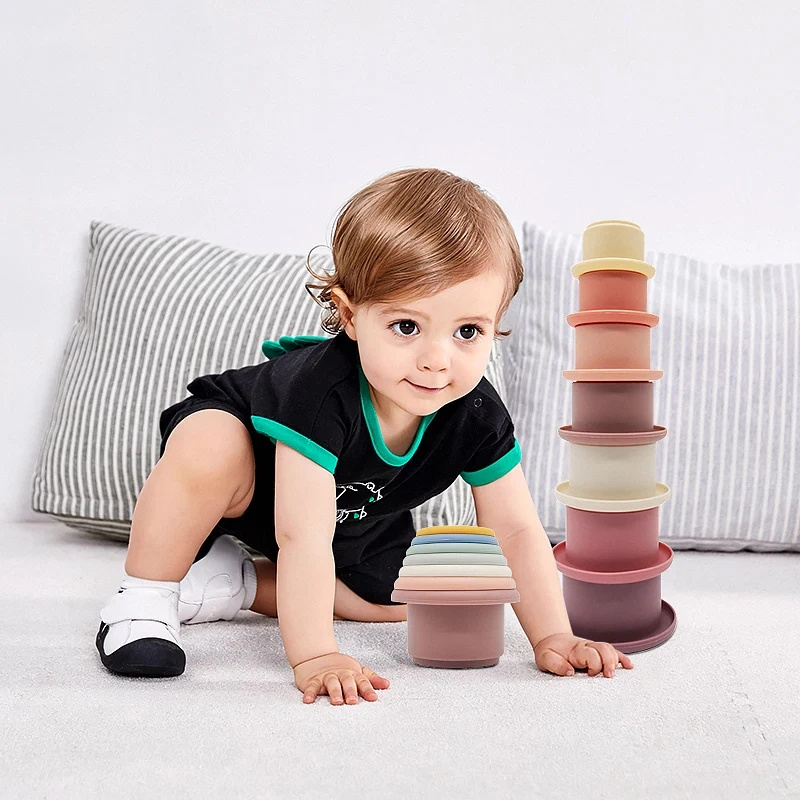 Baby Toys Stacking Cup Cartoon - Game Educational For Kids Free ulasan dan harga