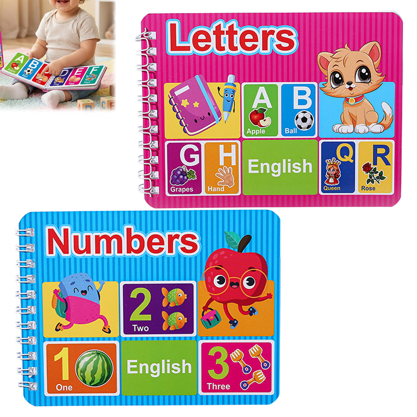 Early Education Cognitive Card - Kids Educational - Alphabet Numbers & More ulasan dan harga