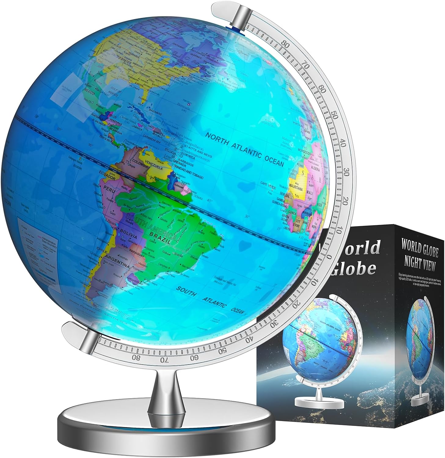 12-Inch Illuminated World Glob - Globe Interactive Light ulasan dan harga