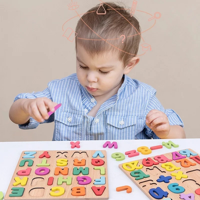 Colorful Alphabet Number Woode - Kids Educational - Alphabet Numbers & More ulasan dan harga