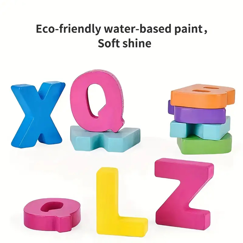Colorful Alphabet Number Woode - Kids Educational - Alphabet Numbers & More ulasan dan harga