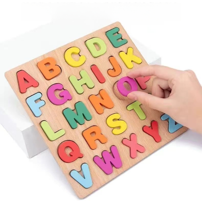 Wooden Alphabet Puzzle Board N - Kids Educational - Alphabet Numbers & More ulasan dan harga