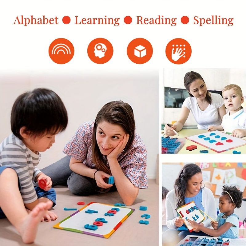 Red & Blue English Letter Magn - Kids Educational - Alphabet Numbers & More ulasan dan harga