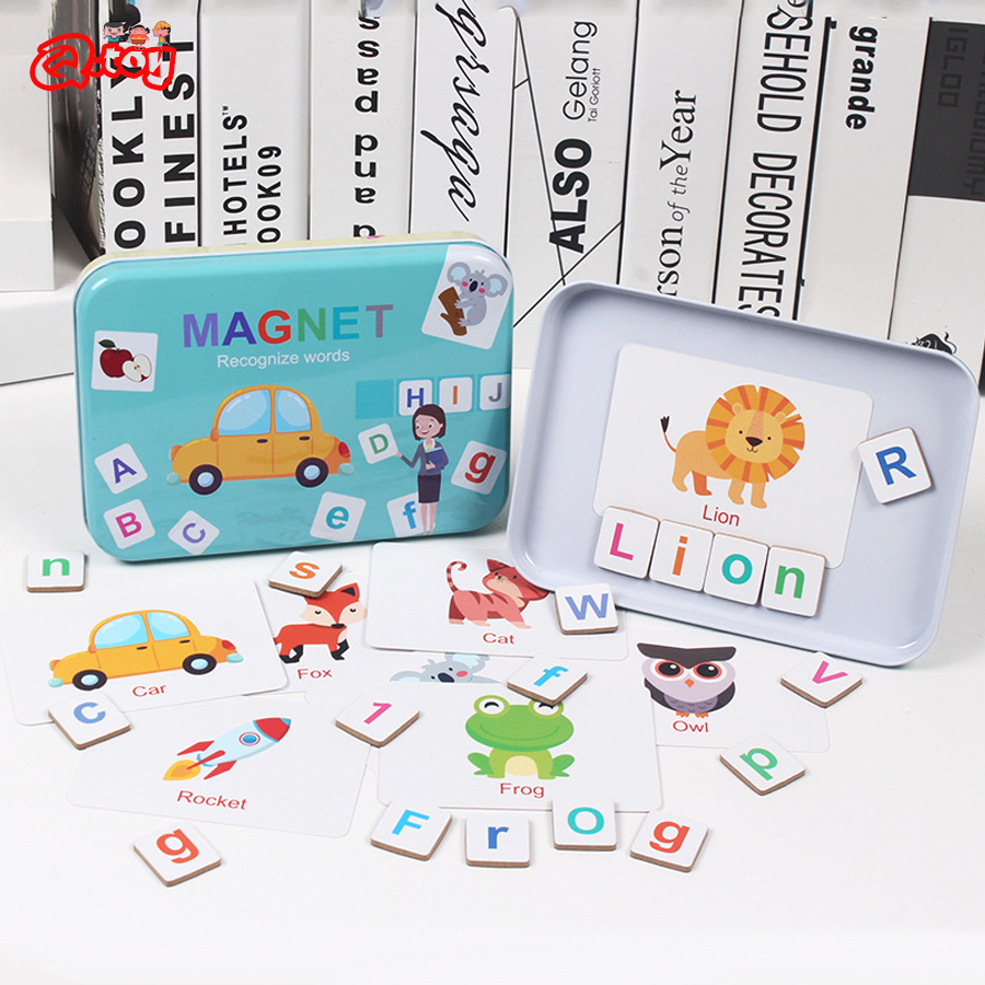 Wooden Puzzle Flash Cards Game - Kids Educational Games Learn English ulasan dan harga