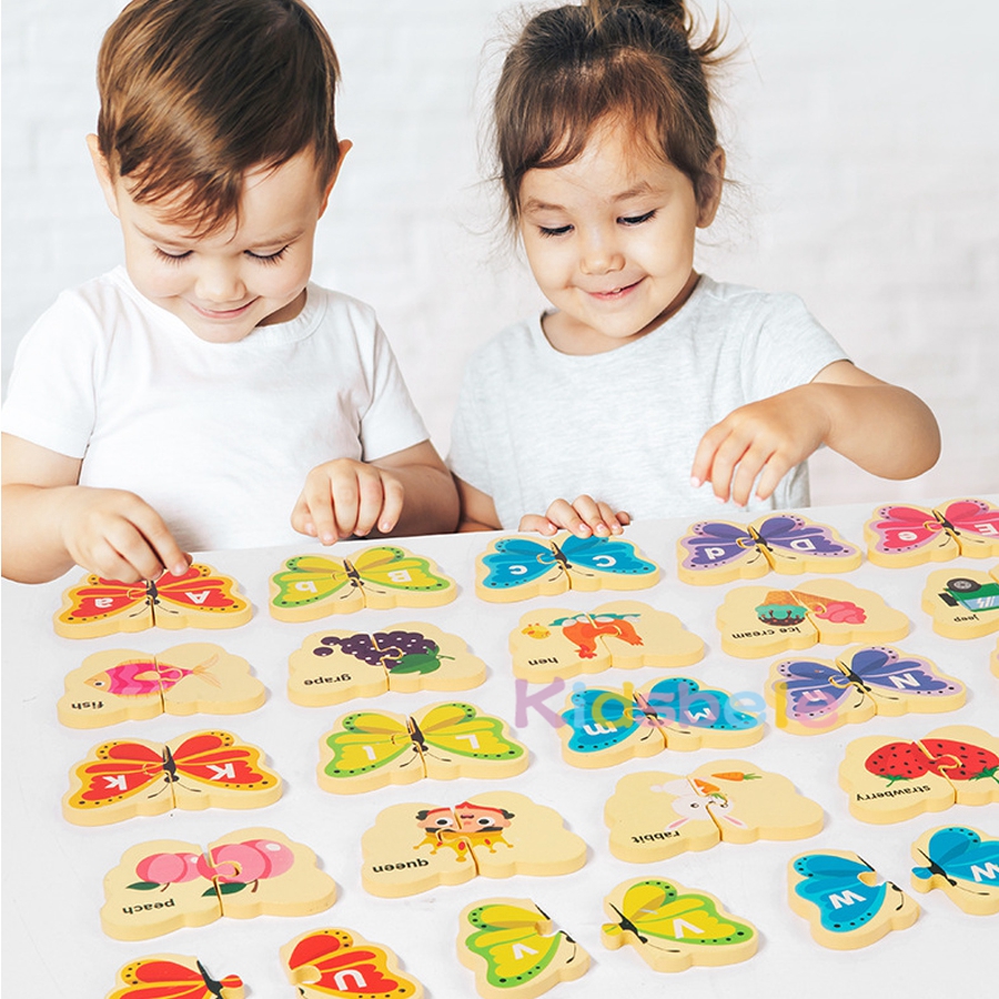 Wooden Animal Alphabet Puzzle  - Abc Kids Early Education ulasan dan harga