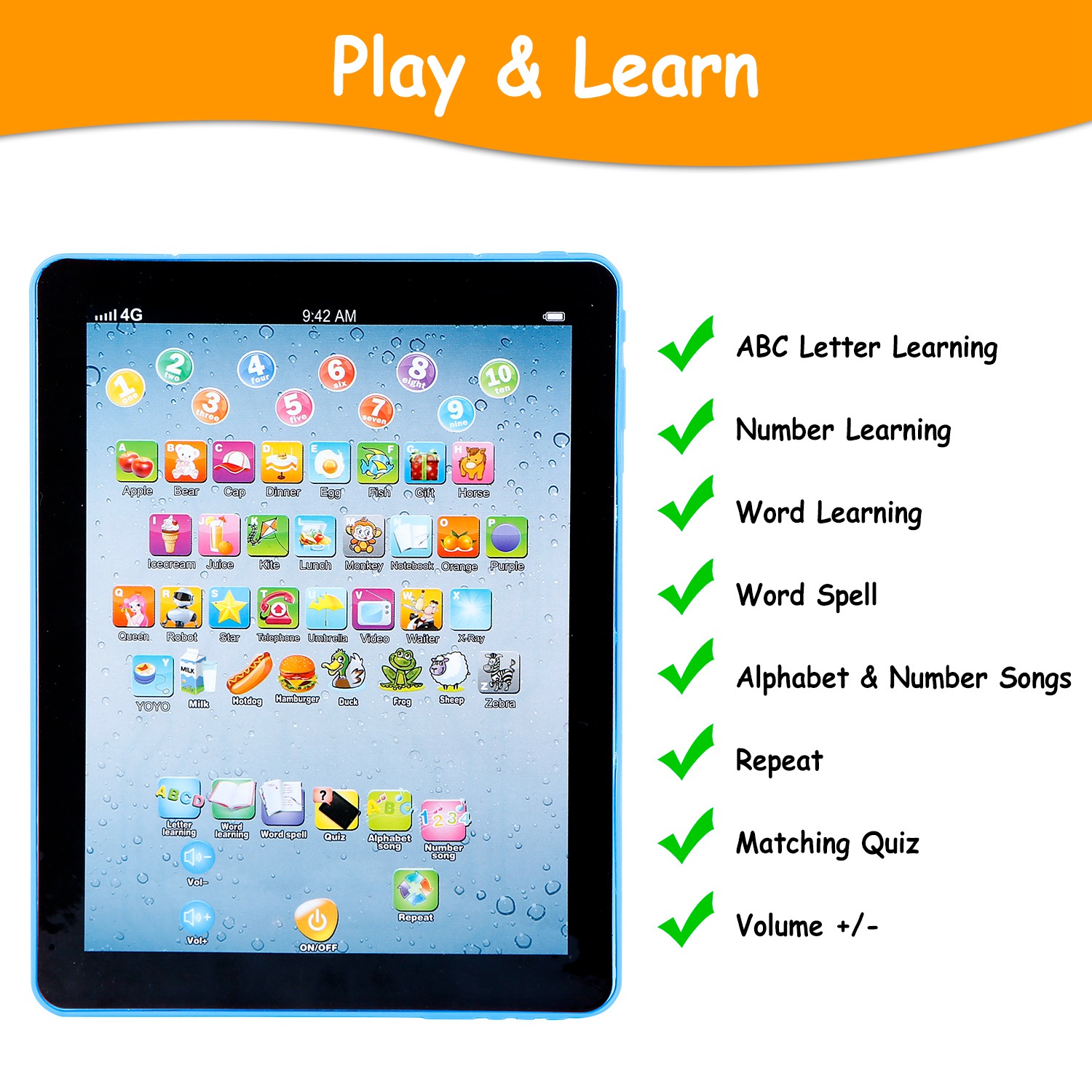 US Stock Toddler Learning Tabl - Abc Kids Early Education ulasan dan harga