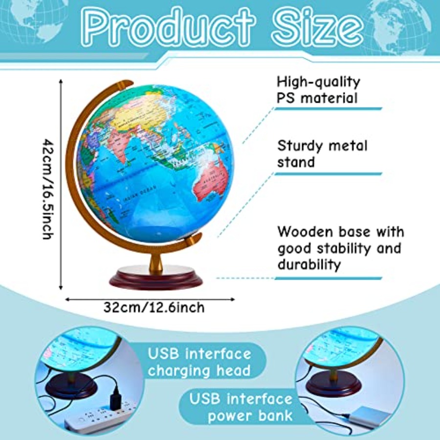 13'' Illuminated World Globe f - Globe Interactive Light ulasan dan harga