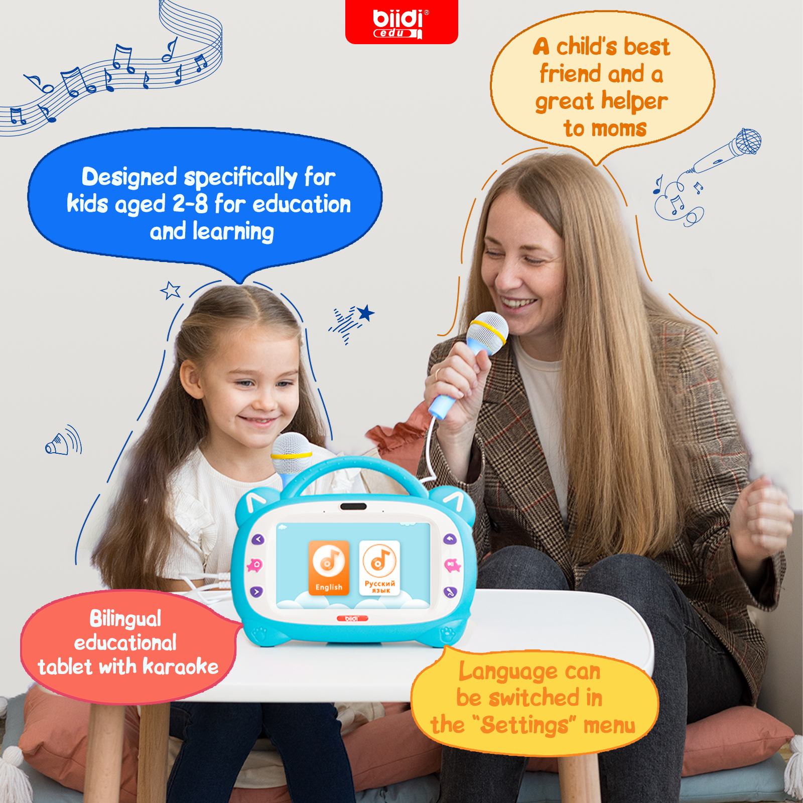 Russian Kazakh English Karaoke - Abc Kids Early Education ulasan dan harga